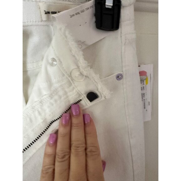 Jessica Simpson Love Song High Rise Crop Flare White Jeans Womens Size 27 Denim - Picture 9 of 12